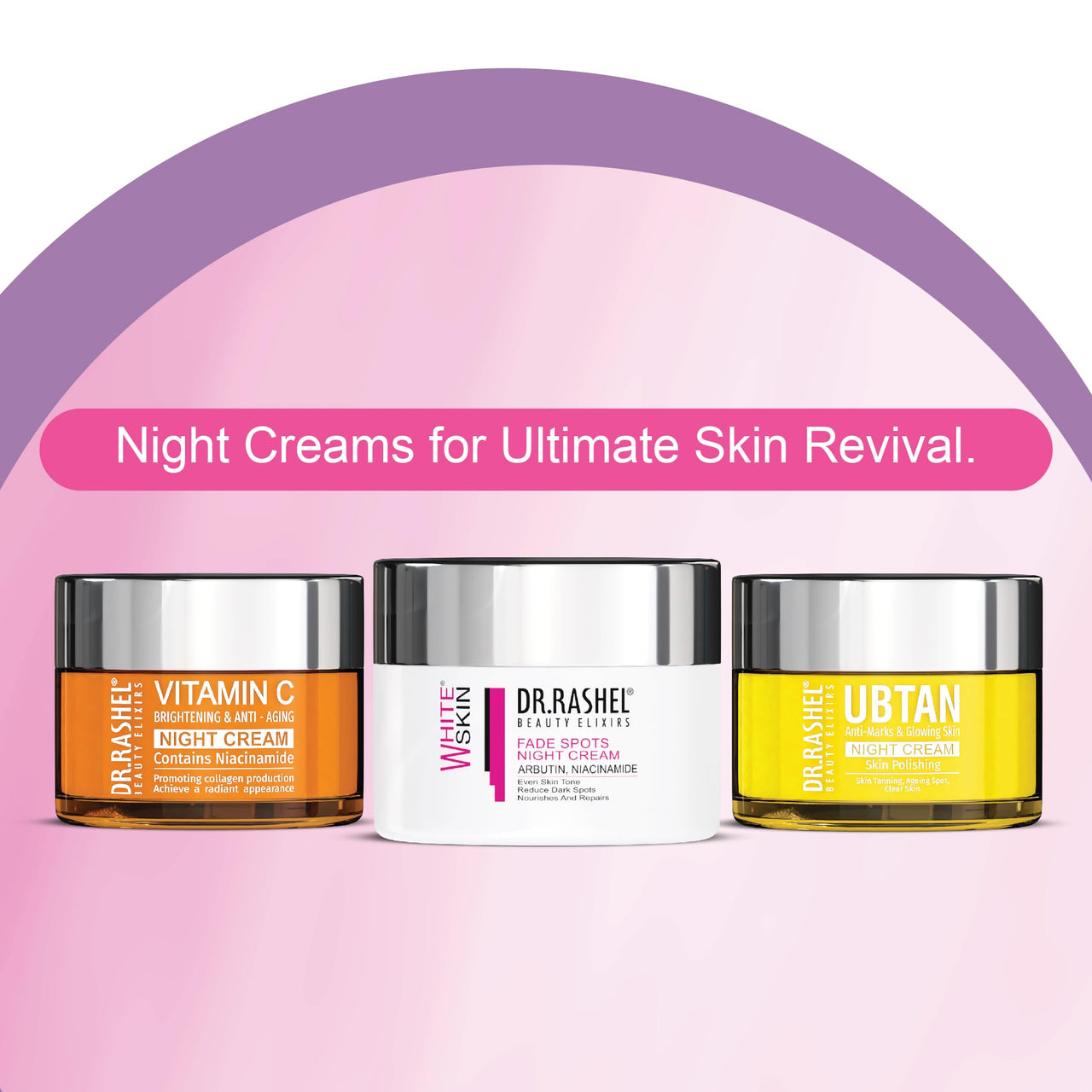 DR.RASHEL White Skin Face Night Cream For Women and Men (50 g) | All Skin Types | Reduces dark spots | Brightens, Nourishes and rejuvenates skin.