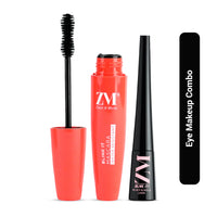 ZM Blink it! Liquid Eyeliner and Mascara Waterproof and Smudge proof - (Combo of 2) (Black)