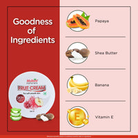 Multani Naturals Fruit Cream Moisturizing Skin Cream With Apple, Quick Absorbing & Non Sticky Moisturizer for Face, Hands & Body | For Healthy, Soft & Glowing Skin | 500 Ml