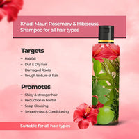 Khadi Mauri Herbal Rosemary & Hibiscus Protein Shampoo & Conditioner | Anti Hairfall Combo, Repairs Damage | Ideal for Men & Women | Pack of 2