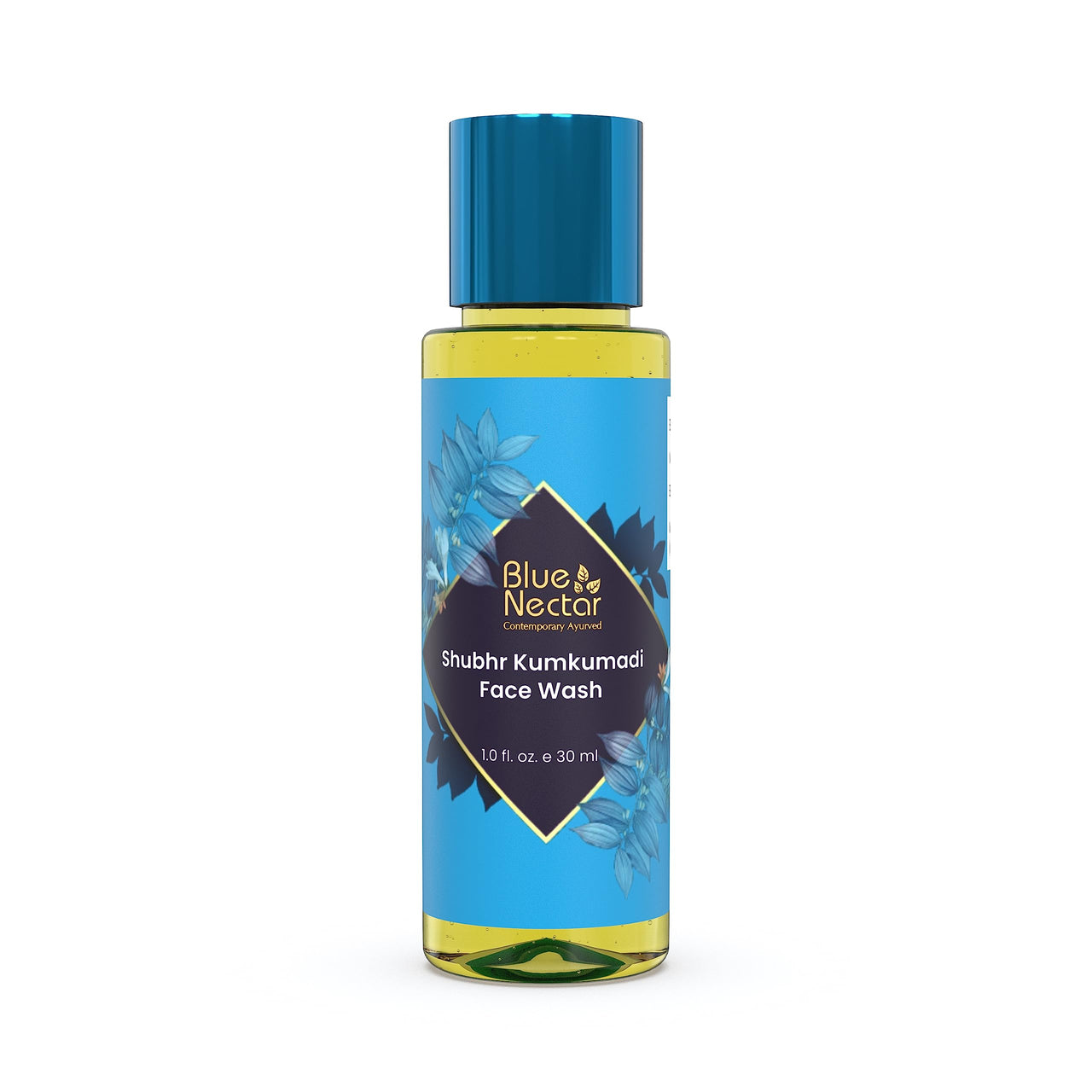 Blue Nectar Kumkumadi Brightening Face Wash with Saffron | Anti Aging Face Wash for Women & Men | Sulphate & Paraben free (10 Herbs, 30 ml)