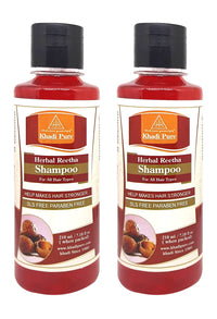 Khadi Pure Herbal Reetha Shampoo SLS, 210 ml (Pack of 2)