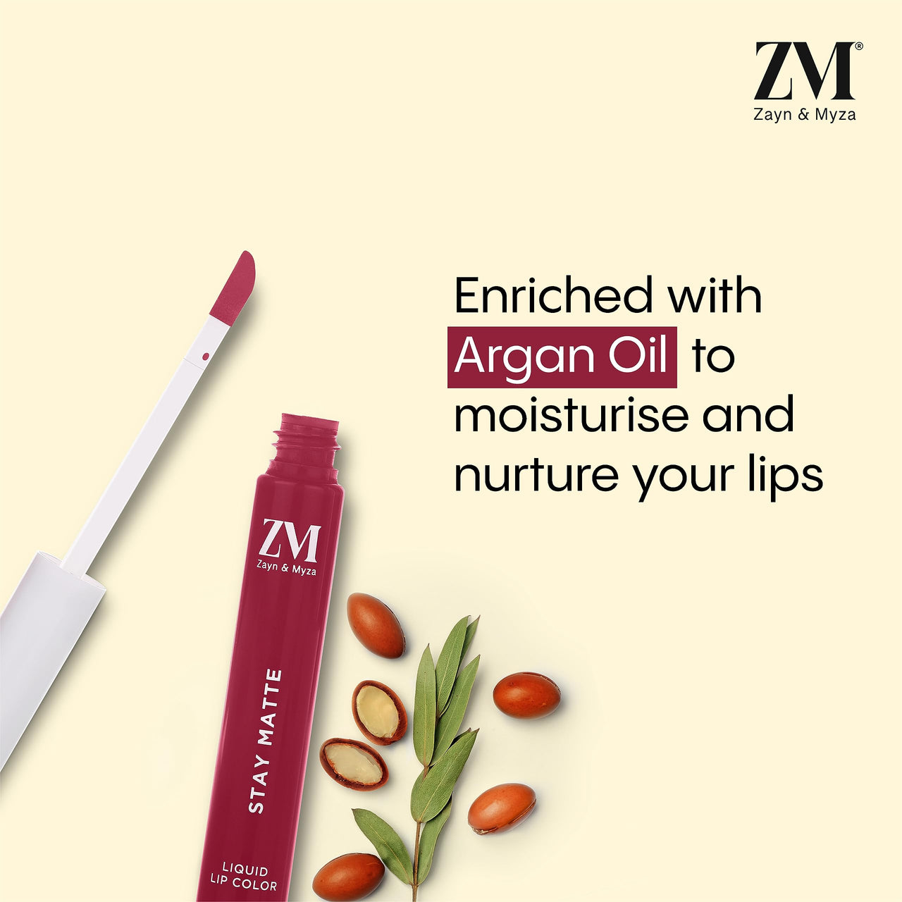 ZM Stay Matte Transfer-proof Lip Color | Matte Texture | Liquid Lipstick | Waterproof and Smudgeproof | Cruelty-free, 6 ML (Party Mauve)