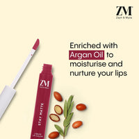 ZM Stay Matte Transfer-proof Lip Color | Matte Texture | Liquid Lipstick | Waterproof and Smudgeproof | Cruelty-free, 6 ML (Party Mauve)