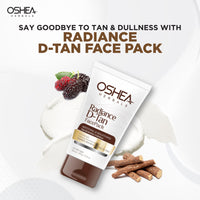 Oshea Herbals Radiance DTan Face Pack for Men & Women | Brightening & Tan Removing Formula | Enriched with Mulberry & Licorice Extracts | Free from Paraben, Silicon & Mineral Oil 120g