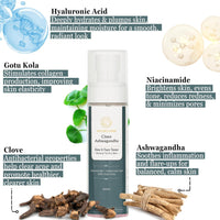 Nature’s Kinn Clove Ashwagandha Face Toner | Hydrating & Soothing Toner for Normal to Dry Skin | With Niacinamide, Hyaluronic Acid & Gotu Kola | Alcohol-Free, No Parabens or Sulphates | 100ml