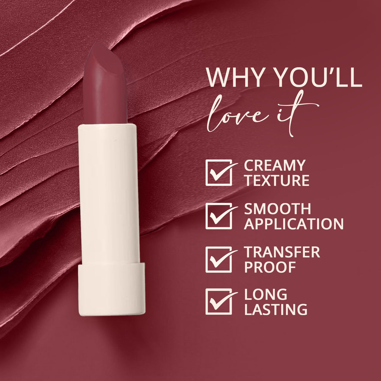 Carlton London Creamy Matte Stardust Bullet Long Stay Lipstick |Enriched with Vitamin E, Castor oil | Intense Colour, Moisturised Lips, Smooth & Light |Upto 8 hrs- 4Gm. (Dusky Rose)