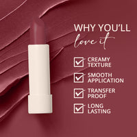 Carlton London Creamy Matte Stardust Bullet Long Stay Lipstick |Enriched with Vitamin E, Castor oil | Intense Colour, Moisturised Lips, Smooth & Light |Upto 8 hrs- 4Gm. (Dusky Rose)