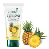 Biotique Bio Papaya Visibly Flawless Skin Face Wash (soft scrub) 100ml and Biotique Bio Pineapple Oil Control Foaming Face Wash, 150ml
