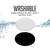OVENTE 1.5 Liter Electric Deep Fryer FDM1501BR Charcoal and Oil Vapor Replacement Filter Set Pack of 3, White and Black ACPFDM1503, 1.5L