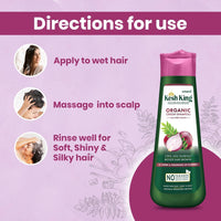 Kesh King Organic Onion Shampoo with Curry Leaves | Anti Hair Fall Shampoo | Reduces Hair Fall Up to 98% & Smooths Hair for 48 Hrs | Ayurvedic Shampoo | Paraben Free - 300ml