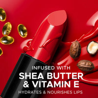 Hilary Rhoda Creamy Touch Lipstick | Infused with Olive Oil, Shea Butter & Vitamin E | Highly Pigmented & Creamy Texture | Long Lasting & Keeps Lips Moisturising - 4g(Fiery Red - Shade 09)