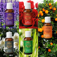 Exotic Aromas Essential Oil - Lavender oil, Lemongrass oil, Jasmine oil, Orange Oil, Rose oil (Pack of 5)