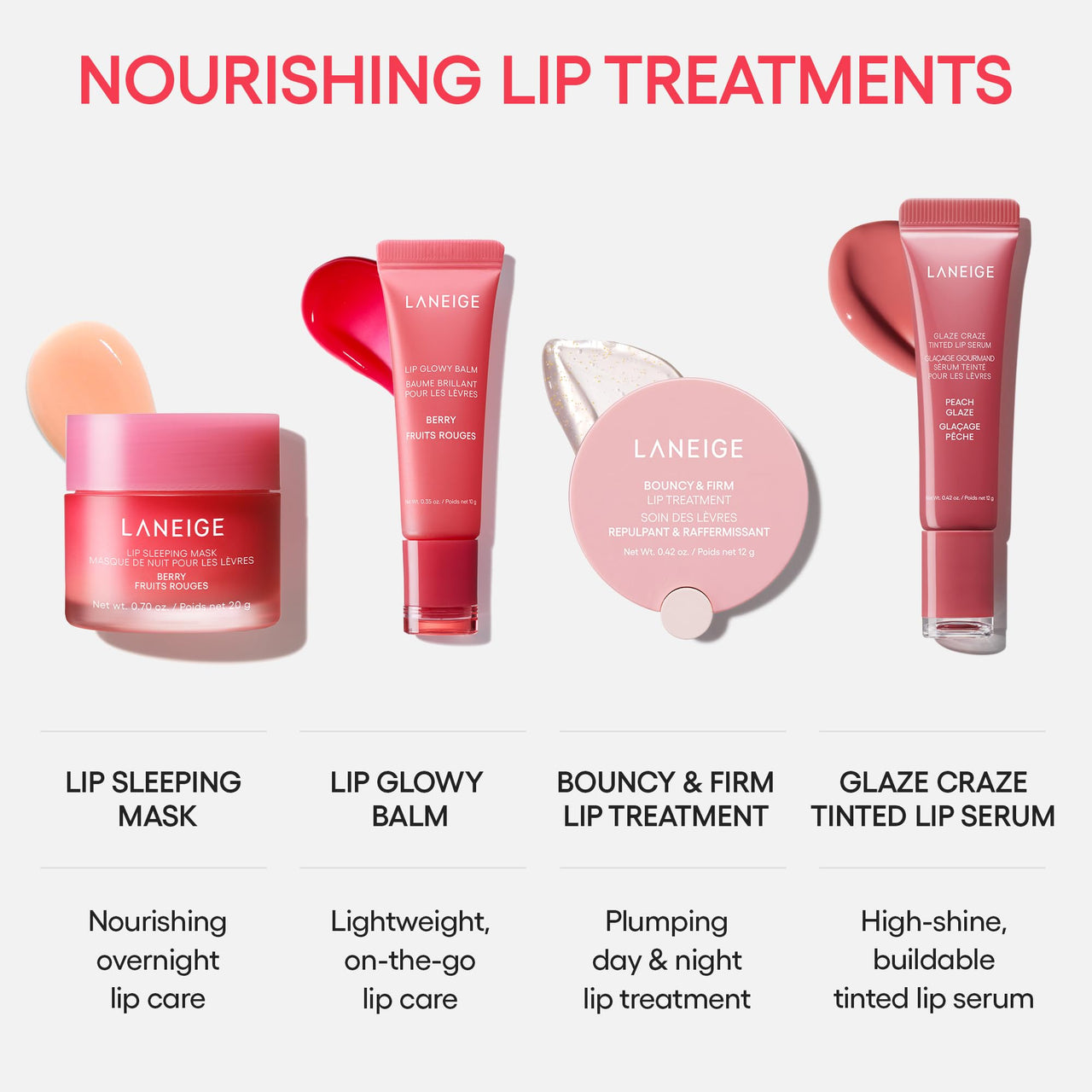 Laneige Glaze Craze Tinted Lip Serum | Plumping, Nourishing Hydration with Polypeptide and Ceramides | Lip Balm for Dry & Chapped Lips |Ultra Glamorous Shiny Lips | Cinnamon Sugar(Mauve Pink)-12g