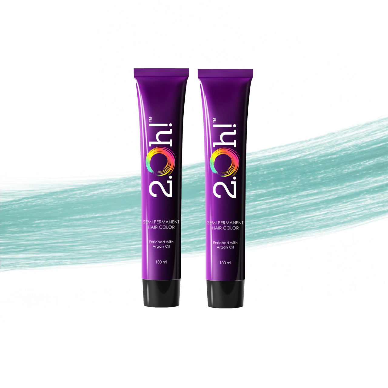 2.Oh! Italian- Tropical Blue Hair Color For Women & Men | Ammonia-Free DIY Semi Permanent Hair Color | Enriched with Argan Oil | Lasts upto 6-8 Washes | Pack of 2