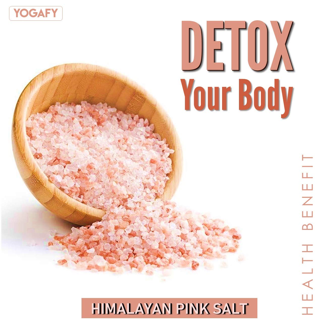 YOGAFY - Epsom Bath Salt Crystals (250 gm) || DETOX SPA || Muscle Relief Body Soak with Epsom Salt Crystals- Deep Soaking Body Aches, Muscle Pain, Joint Soreness and Tired Muscles | Pet Jar Pack |