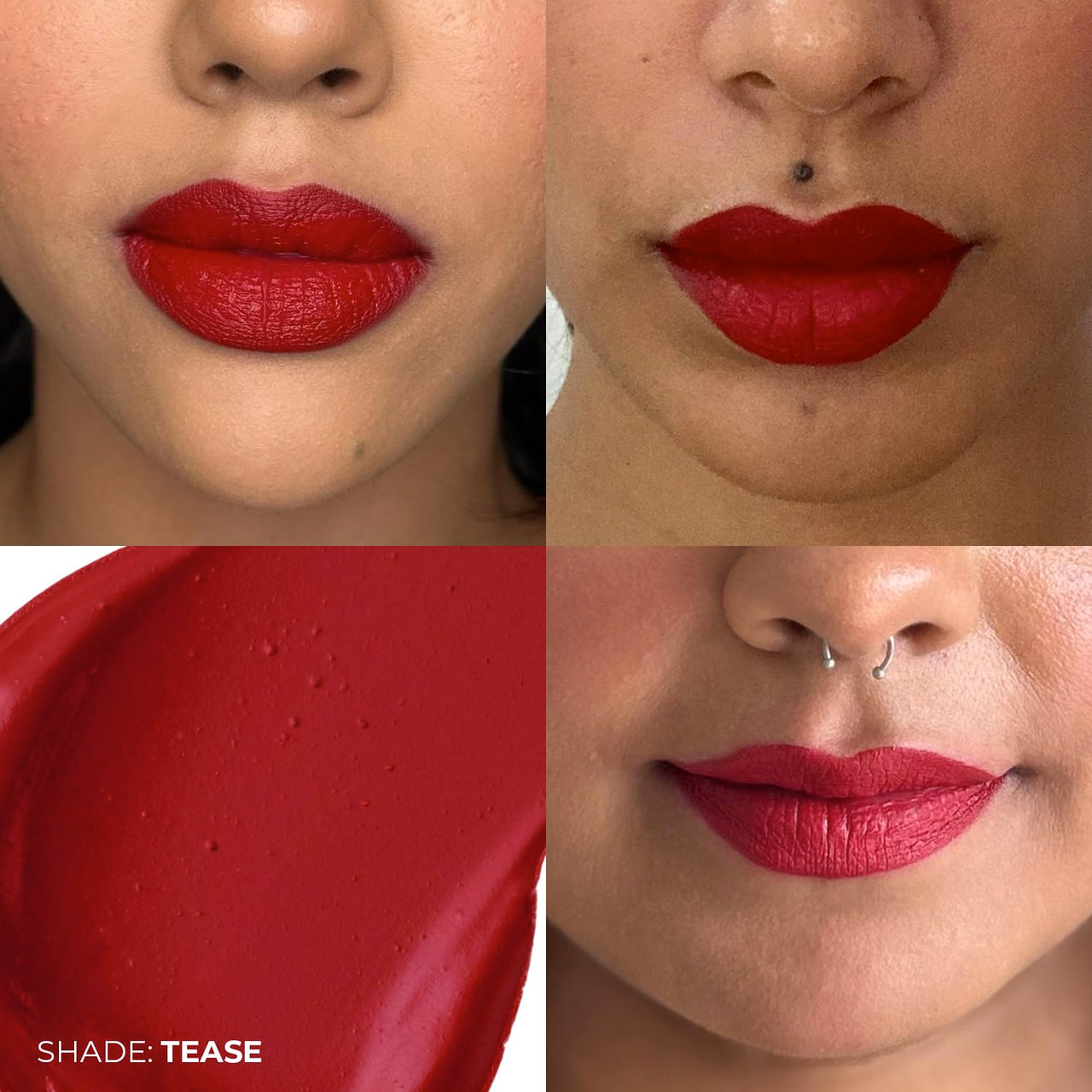 FAE Beauty Lip Whip 12Hr Comfortable Matte Liquid Lipstick (10Ml) | Long Wear | Non Drying | Soft Mousse Smudgeproof Formula | Vegan | Enriched With Vitamin E And Cherry Coffee - Tease