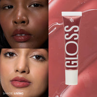 FAE Beauty Mini Peptide Lip Gloss Trio | With Passionfruit Oil & Argireline to Smoothen, Even, and Soften Lips | Non Sticky | Hydrating | Vegan | Shades - Emerging | Living | Giving