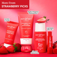 Dot & Key Strawberry Brightening Moisturizer | Niacinamide, Peptides & Hyaluronic Acid, Non-sticky, Brightens Skin, Intense Moisturization | Non-Comedogenic & Fragrance Free, Lightweight | 80g