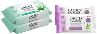 Lacto Calamine Oil Control Face Wipes with Neem, Vitamin B3 and Aloe Vera White, 60 Count, Pack of 2 & Lacto Calamine Daily Cleansing Face Wipes, Pack of 2, 50 Count