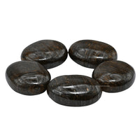 Bronzite Palm Stone - Pocket Massage Worry Stone for Natural Body Chakra Balancing, Reiki Healing and Crystal Grid Bronzite
