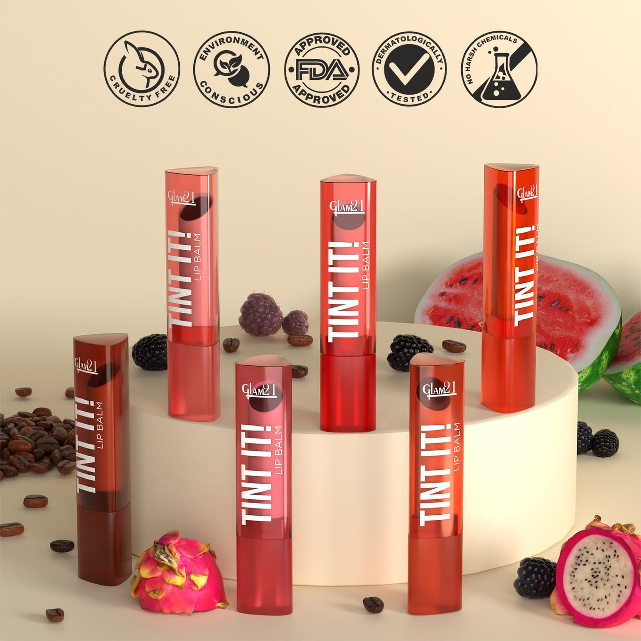 Glam21 Tint it! Lip Balm | Everyday Hydration & Moisturized Lips with Vitamin-E, Shea Butter, Avocado Oil, SPF15 |Lip Care For Dry & Chapped Lips |Apricot -3.5gm
