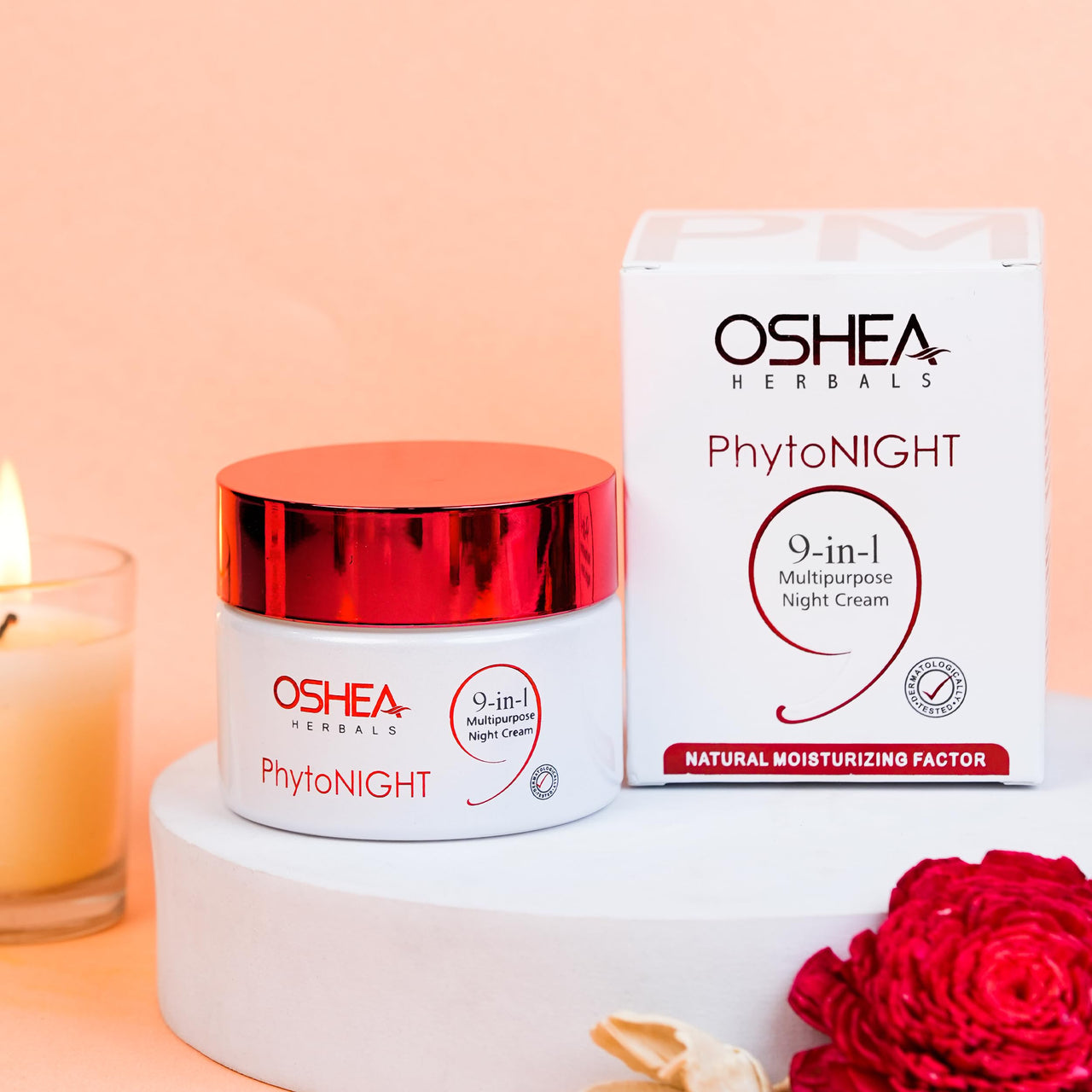 Oshea Herbals PhytoNight Face Cream for All Skin Types | Improves Uneven Skin Tone with Maintained Hydration, Minimizes Fine Lines & Signs of Aging Enriched with Soyabean & Bearberry Extract 50 g