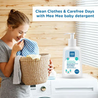 Mee Mee Baby Liquid Detergent 500 ml | Ph balanced, Free from Harsh Chemicals, Safe for mother's hands & baby's skin | Anti-Bacterial, Removes Stains & Odor with One Drop, Hypoallergenic
