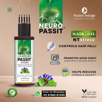 Passion Indulge Hair Fall Control Combo Kit - With Rosemary Essential oil Activator 10ml & Neuropassit NTstress Hair fall control & Cooling oil 100ml