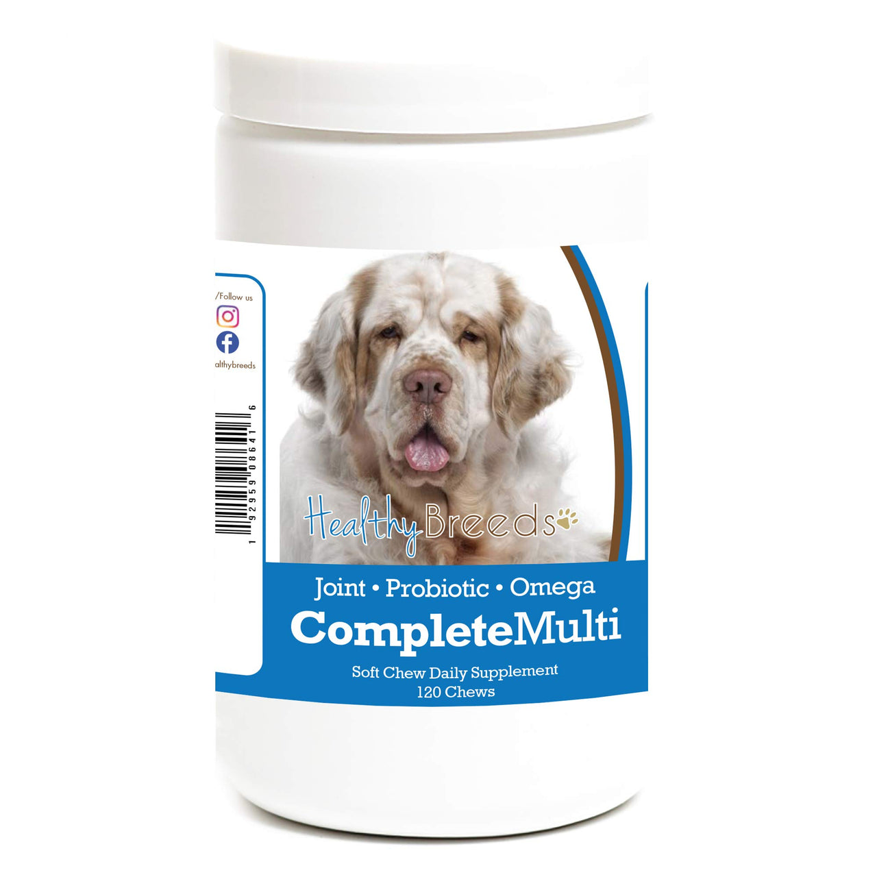 Healthy Breeds Clumber Spaniel All in One Multivitamin Soft Chew 120 Count