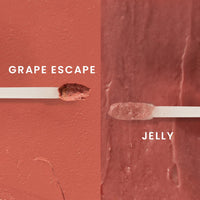 Koe Beauty Double Dip | Grape Escape & Jelly | Deep Muave Matte Lipstick (2ml) Plus Candy Gloss Finish Lip Topper (2ml) | Perfect Balance of Color & Shine