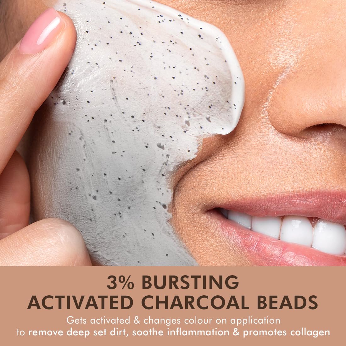 mCaffeine Pore Cleanse Coffee Cookie Detan Face Mask | 9% AHA BHA, 3% Charcoal Beads, Coffee Clay Mask | Reduces Blackheads | 10 mins Charcoal Face Pack | Detan Pack for All Skin Types - 100g