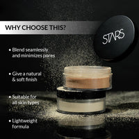 STARS COSMETICS Derma Series Foundation Color Palette & Translucent Powder, Matte Finish Long lasting Waterproof Face Makeup Cream Suitable For All Skin Types (DERMA PALETTE & TAN GOLD)