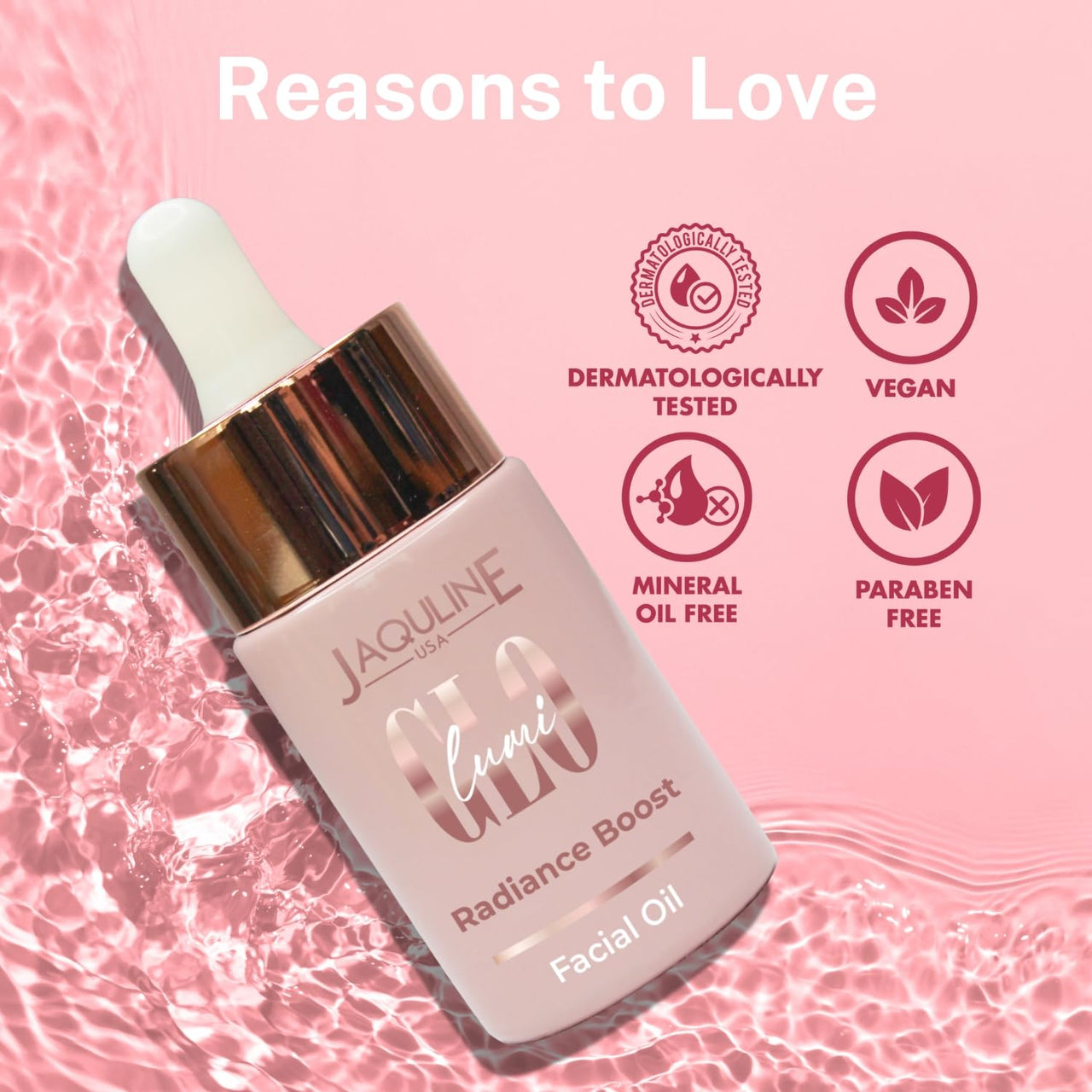 Jaquline USA Jaquline USA Lumi Glo Radiance Boost Facial Oil | for glowing skin | enriched with Jojoba Seed Oil,Grapeseed Oil,Rosehip Oil,Argan Oil,Orange Oil,Chia Seed Oil,Vitamin-E,Grapefruit Extract etc| Boost Skin Radiance.It also helps to reduce Scar