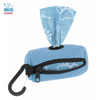 Best Pet Supplies 2-Pack Dog Poop Bag Holder Leash Attachment, Color, Reusable Mesh Dispenser Pouch for Travel, Walking, Park, and Outdoor Use, Soft and Durable with Clip-On - Mesh Baby Blue Mesh Dispensers (Baby Blue) 1 Count (Pack of 2)