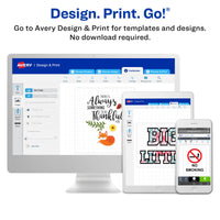 Avery Printable Fabric Sheets, 8.5