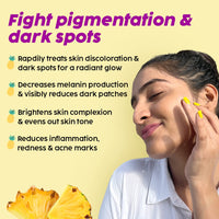 PLIX - THE PLANT FIX 2% Alpha Arbutin Pineapple De-Pigmentation Dewy Face Serum for Pigmentation & Dark Spots Removal for Unisex with 10% Niacinamide, 5% PHA for All Skin, 30ml (Pack of 2)