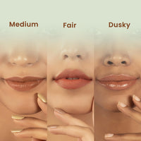 Koe Beauty Double Dip | Brown Sugar & Caramel | Warm Neutral Brown Matte Lipstick (2ml) Plus Rich Golden Glaze Buttery Finish Lip Topper (2ml) | Perfect Balance of Color & Shine