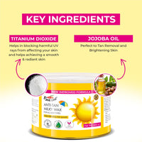 BEE ONE Anti Tan Milky Wax, 440g for Painless Hair Removal and Smooth Silky Soft Skin