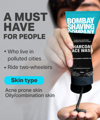 Bombay Shaving Company Charcoal Face Wash, Fights Pollution and Acne, Oil Control For Men & Women - 100g