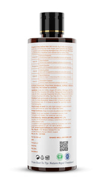 Singular Nourishine Hair Oil for Restores Hydration & Revitalizes Damaged Hair | Pure & Natural Cold Pressed Oil Infused with Nature's Best Coconut, Argan, Bhringraj, Amla, Jojoba Oil with Vitamin E | Ideal for Dry, Damaged & Chemically Treated Hair | 400