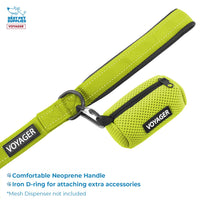 Voyager Step-in Lock Dog Harness w Reflective Dog Leash Combo Set with Neoprene Handle 5ft Supports Small, Medium and Large Breed Puppies Cats by Best Pet Supplies Lime Green Black Trim, XL