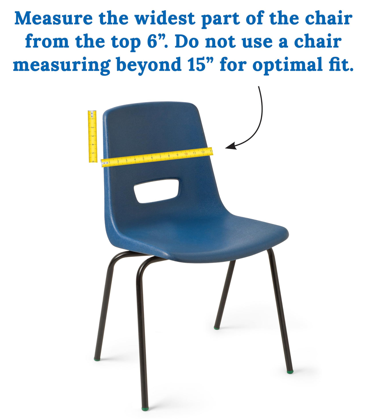 Carson Dellosa 15" W x 19" H Canvas Blue and Yellow Chairback Buddy Pocket Chart, Classroom Chair Organizer, Classroom Chair Storage with 6 Chair Pockets and Student Name Tag, Seat Storage Organizer 1 pack Blue & Yellow