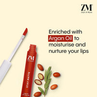 ZM Stay Matte Transfer-proof Lip Color | Matte Texture | Liquid Lipstick | Waterproof and Smudgeproof | Cruelty-free, 6 ML (Red Carpet)