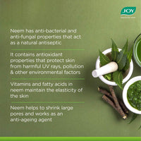 Joy Skin Purifying Neem Face Wash for Oily & Acne-Prone Skin | Fights Pimples, Controls Excess Oil & Unclogs Pores | Natural Antibacterial Formula | Men & Women 100ml x 2