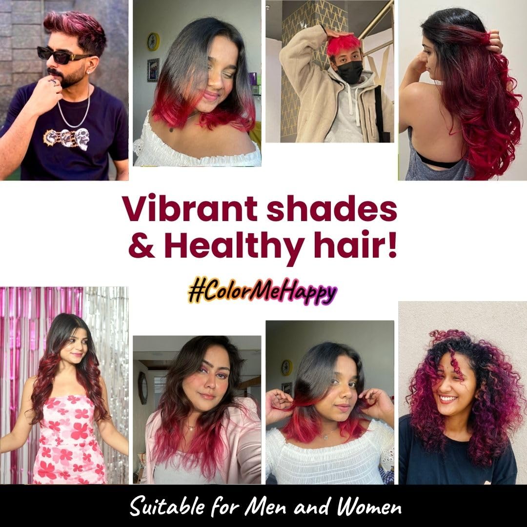 2.Oh! Italian- Sangria Pink Hair Color DIY Kit | Semi Permanent Hair Color + Hair Bleach for Hair Color | Hair Highlights for Women & Men | Hair Bleach with Plex & Argan oil| Lightening Kit