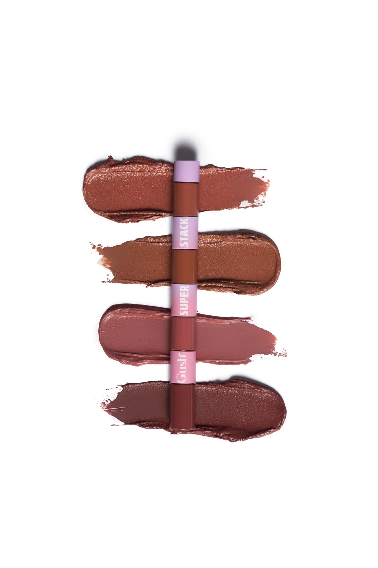 Gush 4 in 1 Matte Liquid Lipstick | Waterproof and Smudge proof | Non Sticky & Non Drying | Highly Pigmented | Infused with Shea butter and Jojoba oil to prevent dryness (8.4 ml) (Dark Nude)