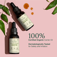 Juicy Chemistry Neem Oil, 30 ml | Pure, Cold-pressed & Organic Carrier Neem Oil for Dandruff, Irritated & Itchy Scalp | Ecocert Certified Organic for Men & Women | Cruelty-free & 100% Vegan
