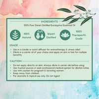 Nat Habit 100% Pure Eucalyptus Essential Oil With Eucalyptus globulus For Hair & skin, Natural & Therapeutic Grade - 15 ml (Pack of 1)