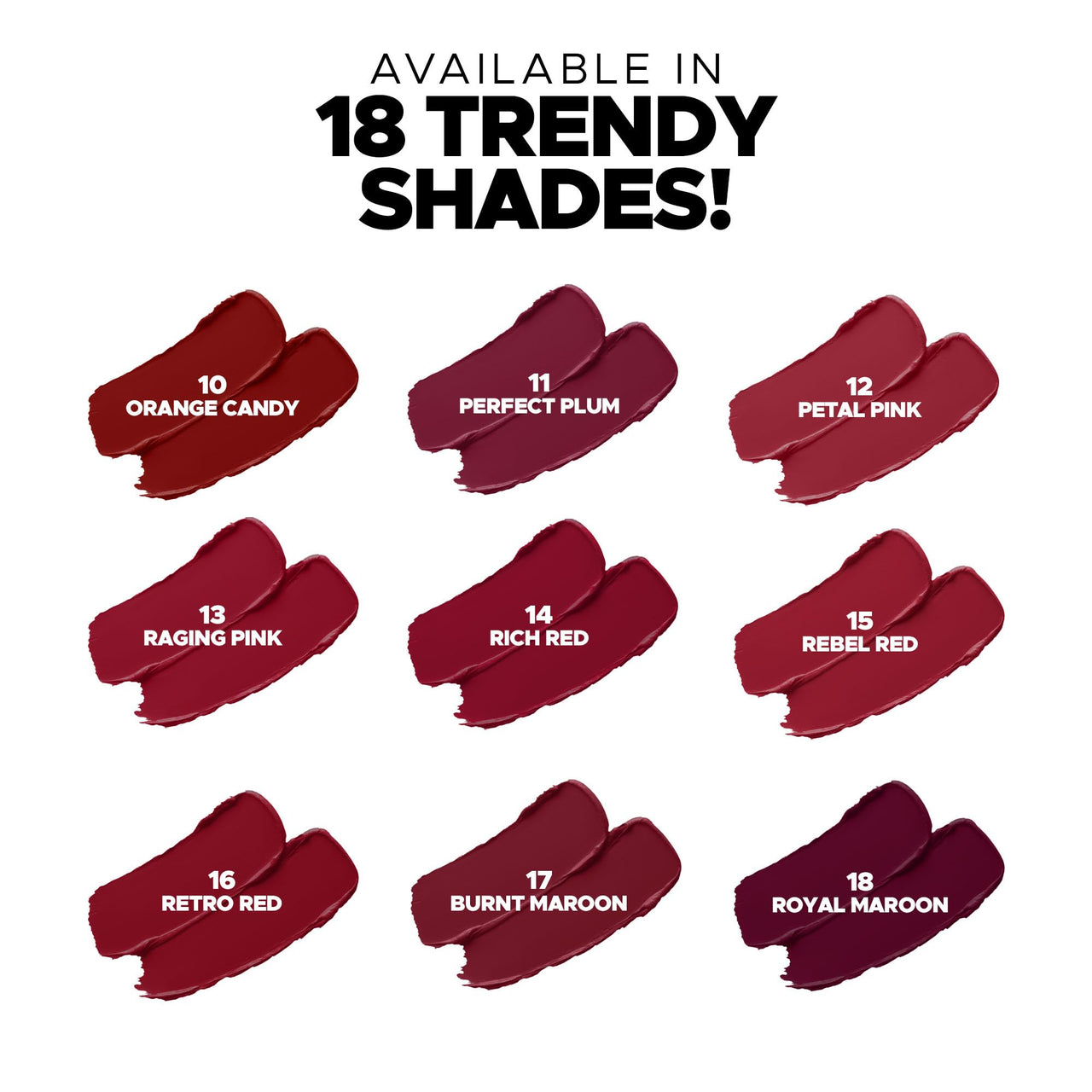 Hilary Rhoda Power Stay NonTransfer Lipstick | Matte Finish | Infused with Vitamin E & Shea Butter | Lightweight & Highly Pigmented | Glides Easily & Smudge-Proof |3.2g (Petal Pink - Shade 12)